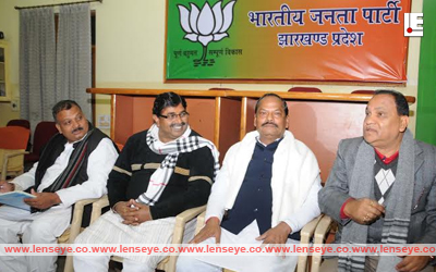 Chief Minister of Jharkhand, Raghubar Das at the party office