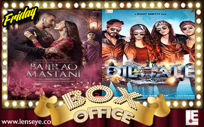 Friday Box Office :: Bajirao Mastani & Dilwale [ 18th of Dec 2015 ]
