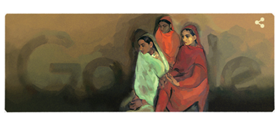 Google Pays Tribute To famous Indian painter, Amrita Shergill with a Doodle.