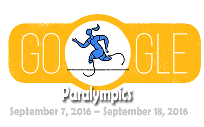 Google celebrates Start of the 2016 Paralympics with an animated Doodle.
