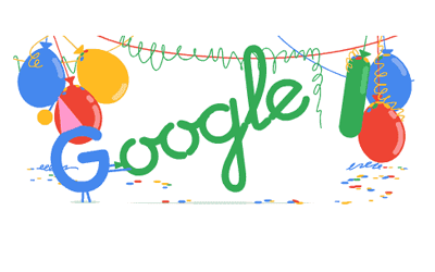 Google celebrated its eighteenth birthday with a colorful animated doodle.