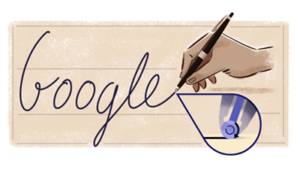 Google celebrated birthday of Ladislao José Biro [ inventor of modern ballpoint pen ] with a animated doodle