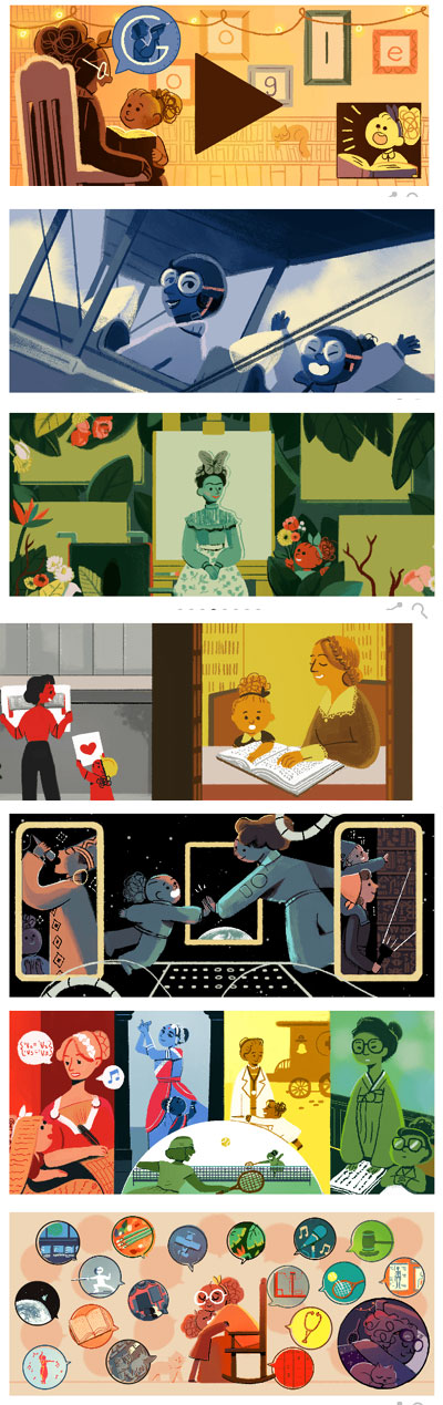 Google celebrated International Women day by a animated Doodle