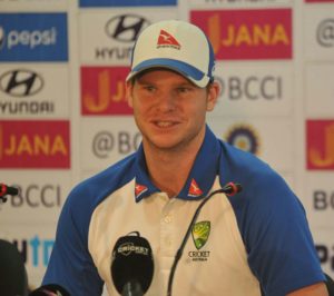 Australia team captain Steve Smith addresses a press conference 
