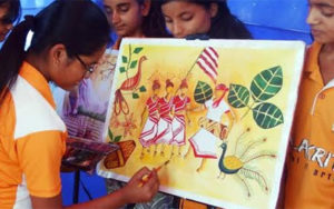 A two day painting workshop on occassion of Sarhul