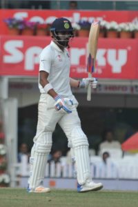 India’s Lokesh Rahul celebrates his half Century on the 2nd day of third test match against Australia