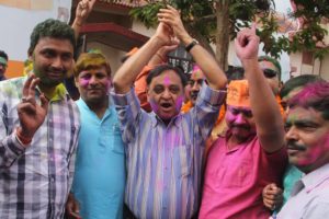 BJP Jharkhand celebrate the party’s victory in the assembly elections 2017