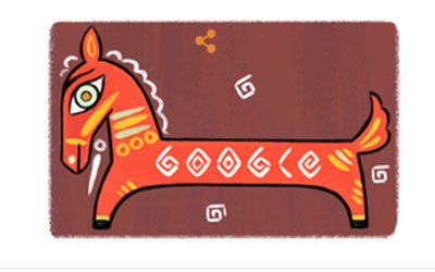 Google celebrated birthday of Indian painter, Jamini Roy with a Doodle