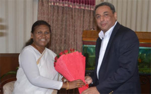 T. V. Narendran [ MD, Tata Steel ] met Droupadi Murmu [ Governor Jharkhand ]