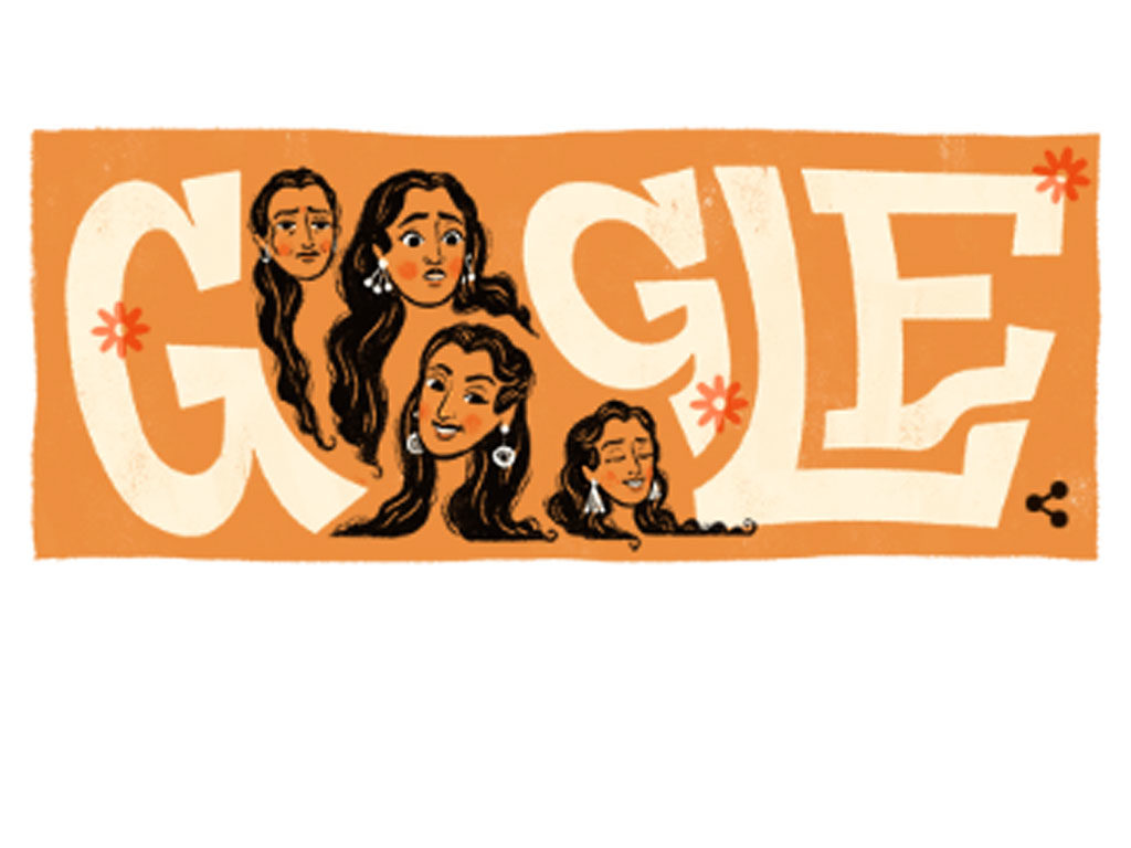 Google celebrated Nutan's 81st Birthday with a Doodle.