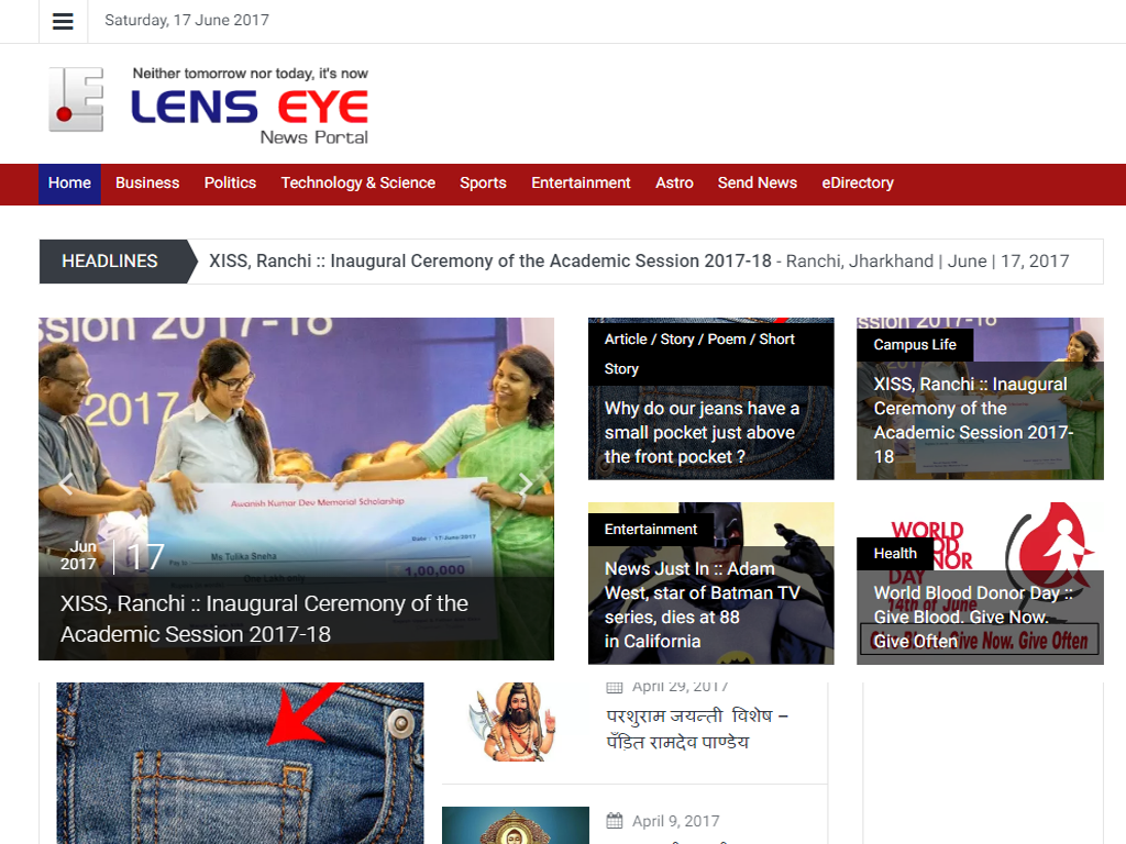 Good News : Lens Eye English in a New Look.