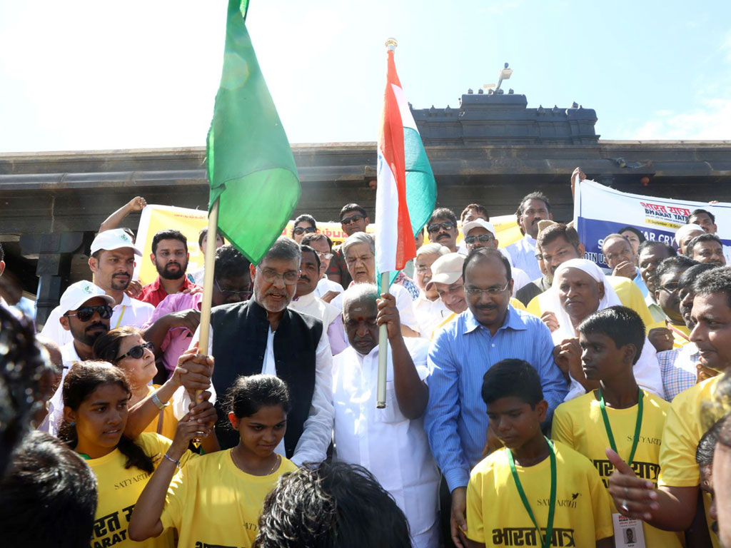 Kailash Satyarthi launches Bharat Yatra to end child trafficking and abuse