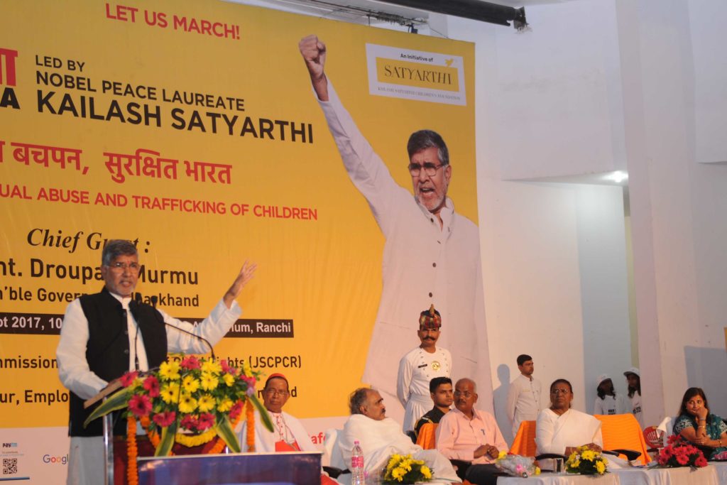 Bharat Yatra rally by Nobel Peace laureate Kailash Satyarthi in Ranchi