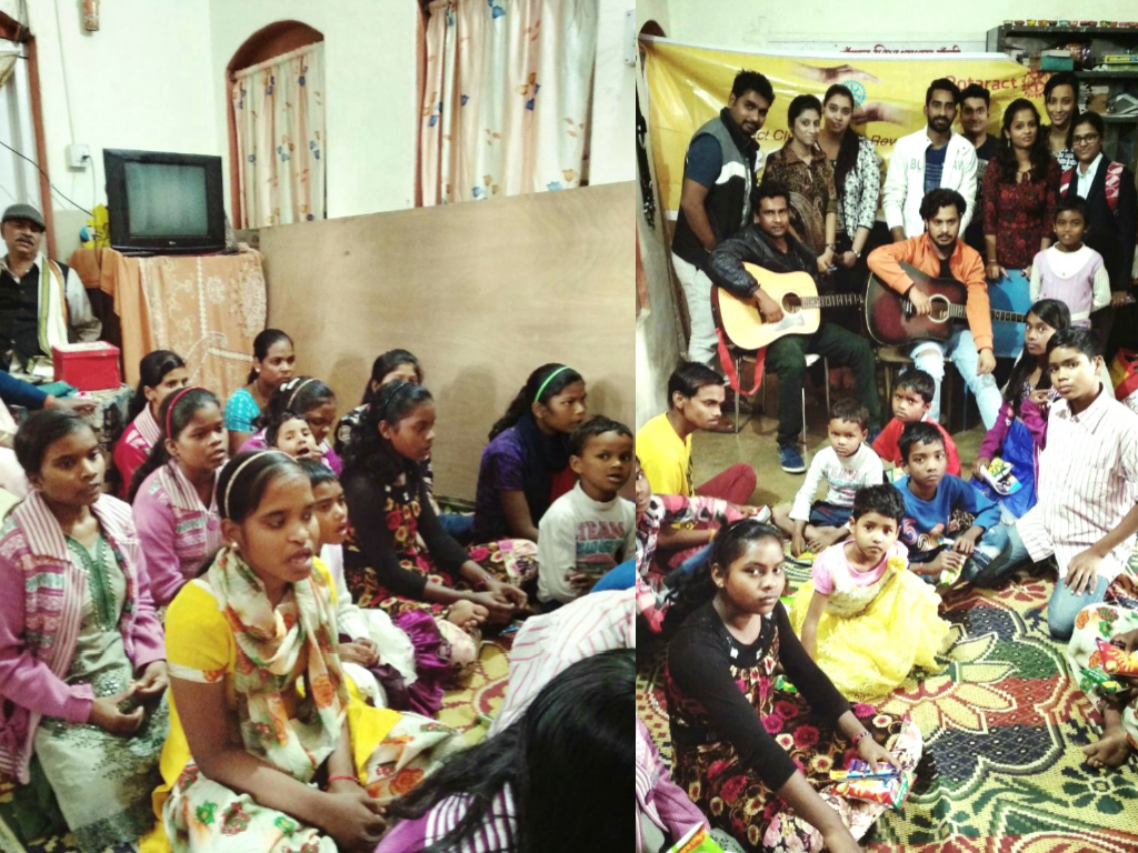 Children's Day :: Rotaract Club of Social Revolution organised a musical evening for the children of the  Anchal Sishu Ashram.