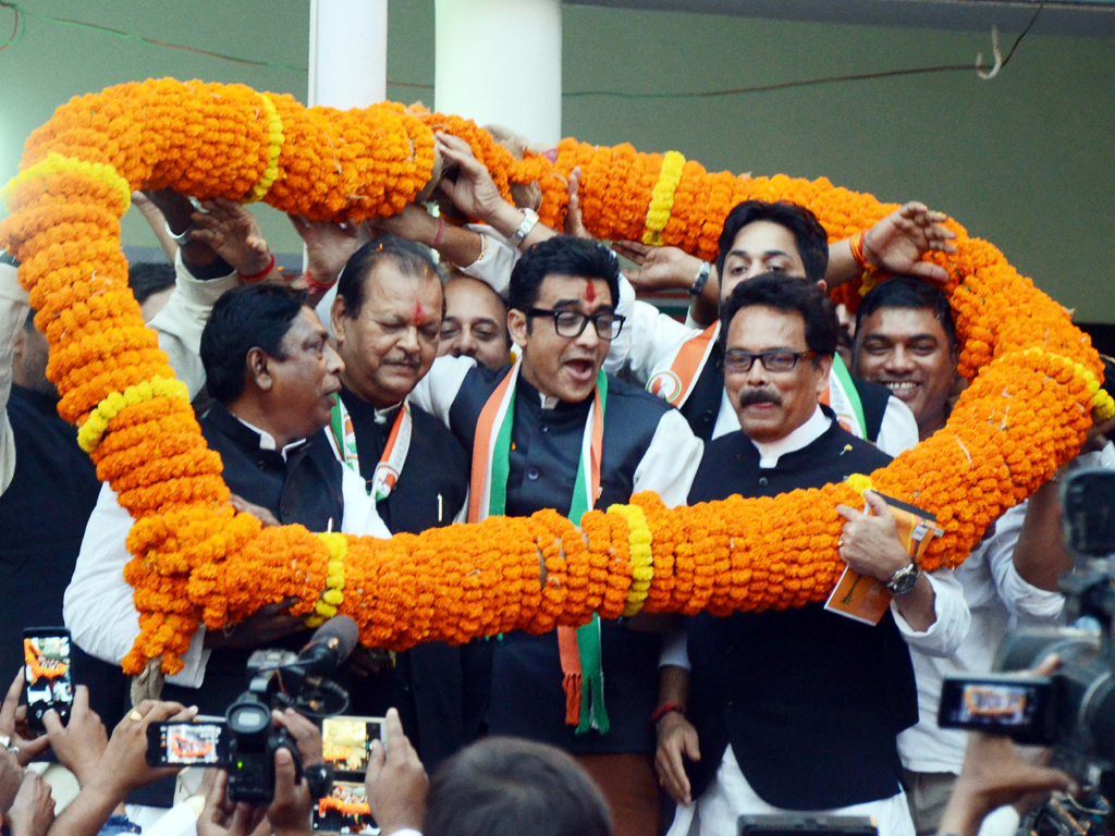 Newly appointed JPCC president Ajoy Kumar was welcomed by party senior leaders and workers